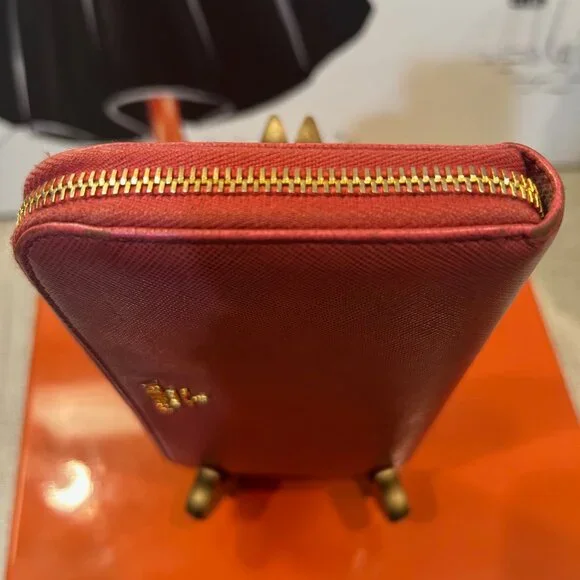 Prada Saffiano Leather Zip Around Long Wallet - Picture 5 of 10